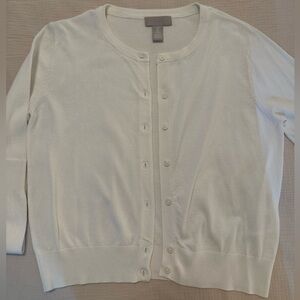 H&M Women's Cream Cardigan Sweater M